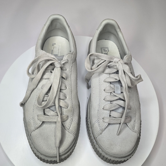 ⭐️40% Off⭐️ Puma Basket in Grigio Chiaro (Light Grey) Platform Sneakers - Picture 11 of 13